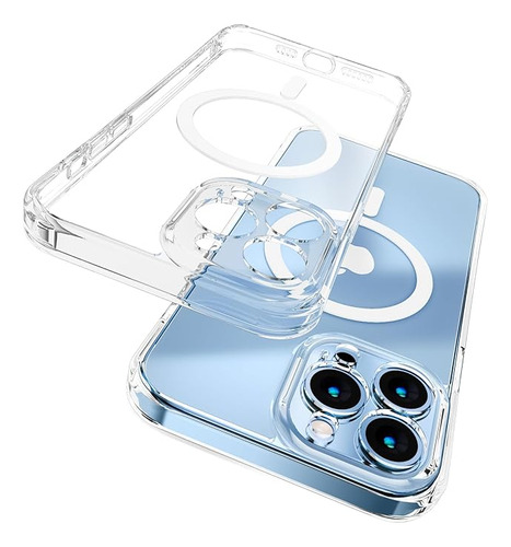 Funda Magnetica Para iPhone 13 Pro Transparente Mejorada Cub