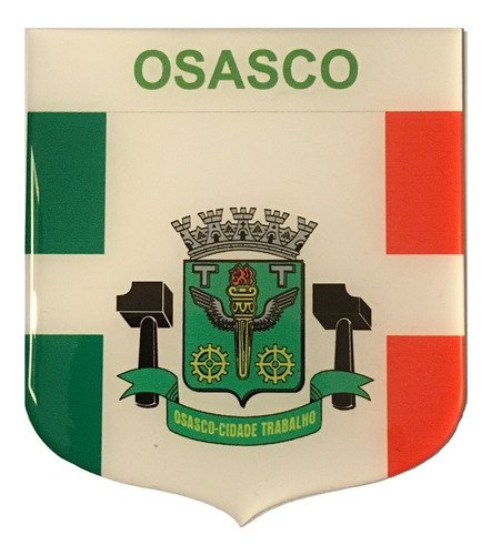 Adesivo Resinado Em Escudo Da Bandeira De Osasco