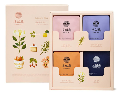 Lovely Tea Gift Box Set (12 Unidades, 4 Sabores X 3 Ea)...