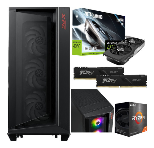 Pc Gamer Rtx 4060 Ryzen 5 Ram 32gb Ddr4 1 Tb Ssd 80+ B550m