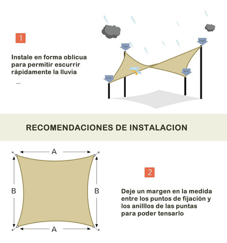 Toldo Lona Vela Sombra Rectangular 6x5 Mts De Alta Calidad
