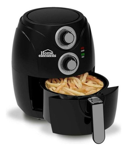 Freidora De Aire Negro Airfryer Home Elements 1,8 Litros 