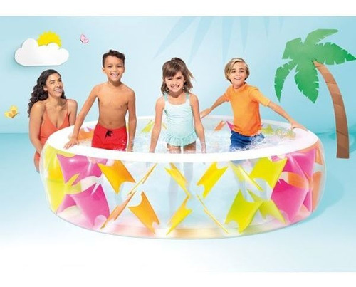 Piscina Infantil Inflable Redonda P Niños 2.29mx56cm Colores