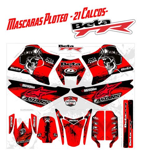 Kit De Calcos Beta Tr 2.0 Personalizadas