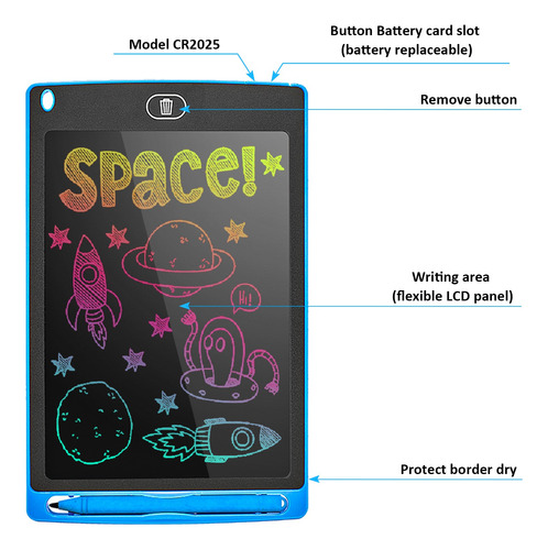 Lousa Digital Lcd Tablet Para Escrever E Desenhar Tela 10