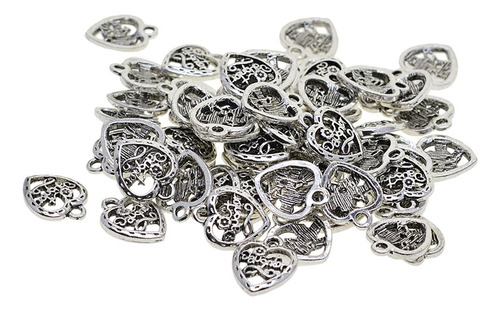 50 Piezas Colgantes De Plata Filigrana Para Fabricación De