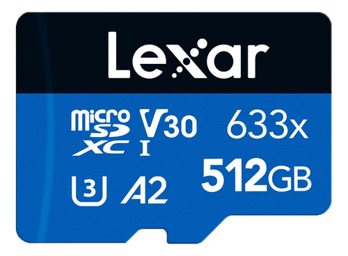 Tarjeta Micro Sdxc De Lexar 633 X 512 Gb, Velocidad De Hasta