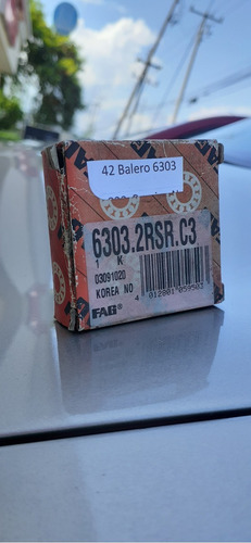 Rodamiento De Bolas 6303-2rsr-c3 Fag Goma Ranura Profunda
