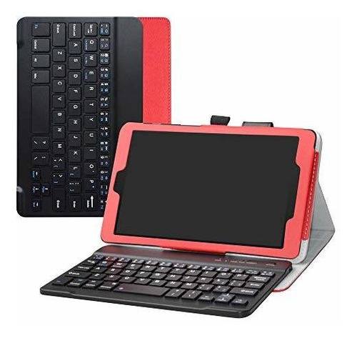 Funda Para Teclado Alcatel Joy Tab, Funda De Cuero Pu Con So