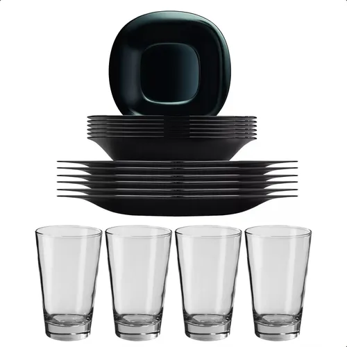 Vajilla con vasos sale