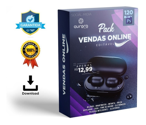 Pack Venda Online. Importados, Eletrônicos. 120 Psd Editável