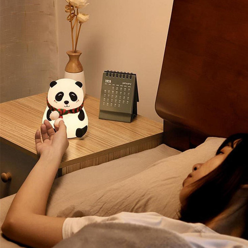 Silicona Led Sensor Táctil Luz Nocturna Linda Panda