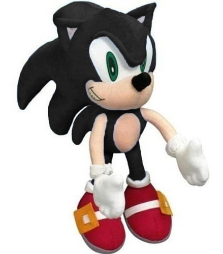 Pelúcia Boneco Ouriço Fofinho Coleção Tipo Turma Sonic Preto