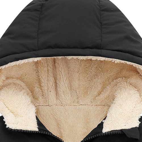 Abrigo H Para Niños Y Niñas, Forro Polar De Invierno, Acolchado Con Capucha Y Cremallera