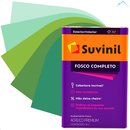 Tinta Para Parede Suvinil Fosco Completo Tons Do Verde 16 L