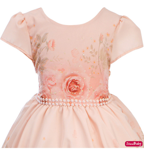 Vestido Infantil Floral Das Rosas Jardim Encantado Formatura