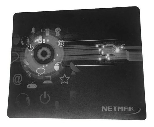 Mouse Pad gamer Netmak NM-PAD 23cm x 19cm negro