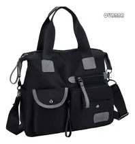 Comprar Quanna Bolsa Bandolera Nylon Diseño Lisa De Nailon Negra Bolso De Hombro Para Mujer, Bolsos De Nailon, Bolso Cruzado Impermeable, Bolso De Mano Multifuncional De Gran Capacidad Ligero Y Portátil