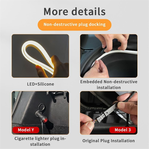 Tira De Luces Led Para Coche Tesla Modelo Y 2021-2023, Parte