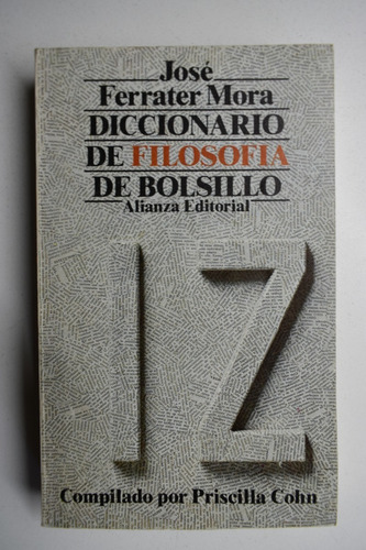 Diccionario De Filosofía De Bolsillo I-z J.ferrater Mora C57