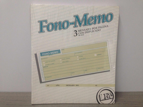 Talonario Fono-memo Mensajes Telefonicos 35-05 Formas Lec