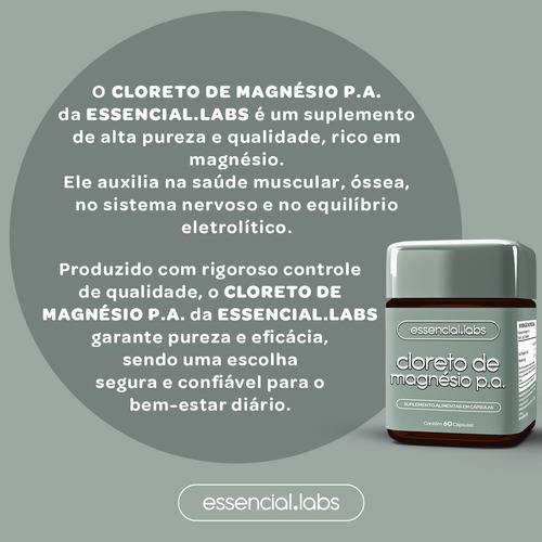 KIT CLORETO de MAGNÉSIO P.A. - 60 cápsulas + VITAMINA K2 MENAQUINONA-7 - 30 doses