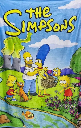 Frazada Cool Y Ultra Comoda Los Simpsons 1,60x1,10cm