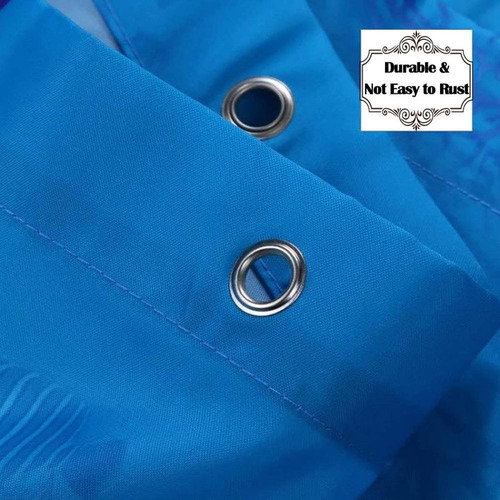 Cortina De Ducha Impermeable Sirena Con Ganchos