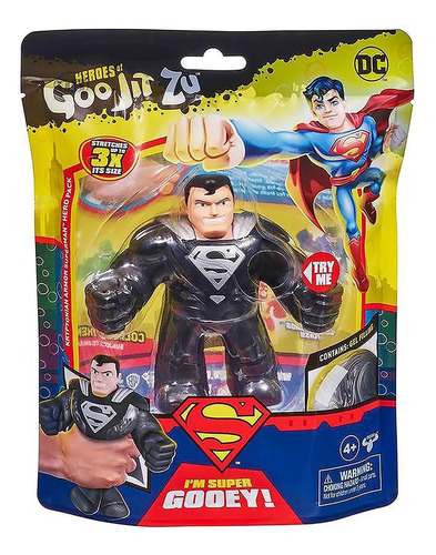 Goo Jit Zu - Boneco Elástico De 10cm - Superman Com Armadura