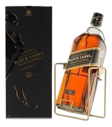 Whisky Johnnie Walker Black Label X 3 Lt + Volcador Metalico