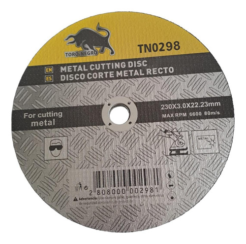 25 Und.discos De Corte De 9 Pulgadas Marca.toro Negro Tn0298