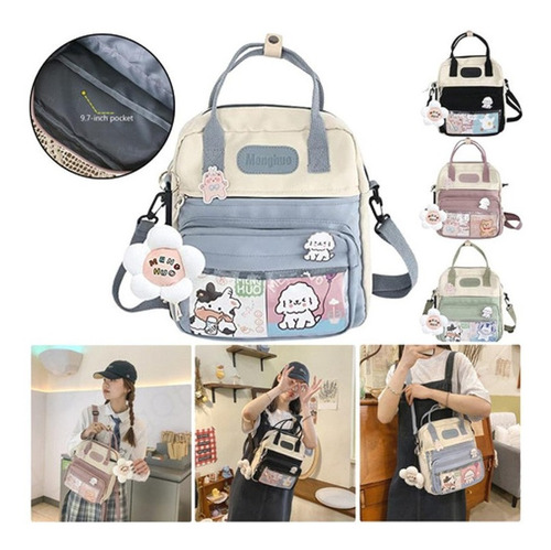 Mochila Kawaii Multifuncional  Estilo Japonés, Bolsa De Ho A