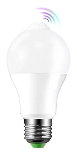 Lampara Led Con Sensor De Movimiento 9w = 70w Luz Fria