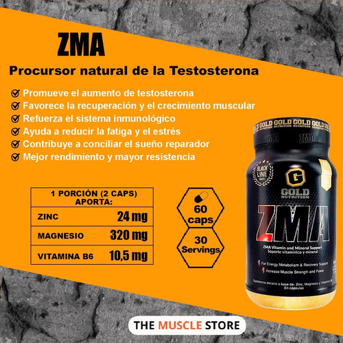 Zma Gold Nutrition Zinc Magnesio Precursor De Testosterona