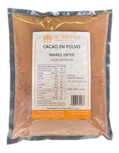 Cacao En Polvo 5 Kilogramos Granel