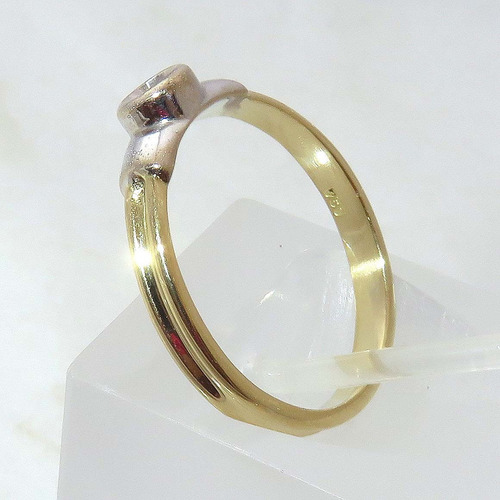 Promoção Pocao2005- Anel Ouro 18k 750 Solitário Diamante 301