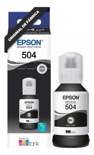 Kit Refil T504 Epson L4150 L4160 L6161 L6191 L6171