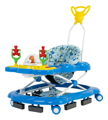Andador Infantil Musical Para Bebê Megaluxo Jumbo Baby Azul