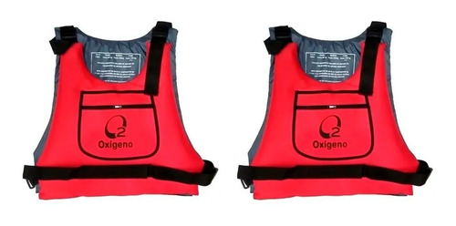 Imagen 2 de 9 de Chaleco Salvavidas Oxigeno Deportivo Kayak Bolsillo X 2unid