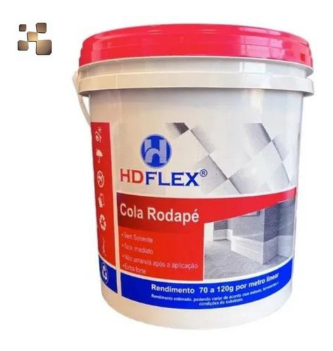Cola Para Rodapé Mdf Hdflex 5kg Pronta Entrega