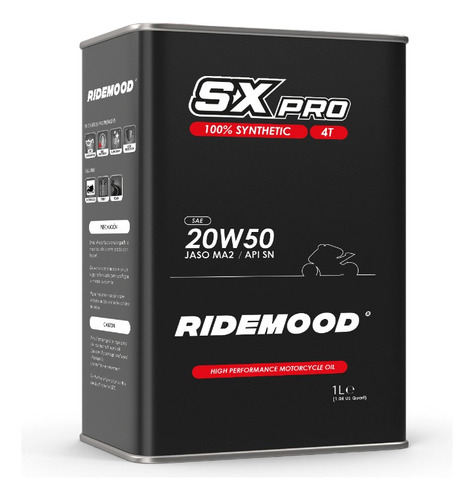Lubricante Sintetico Ridemood Sx Pro 20w50