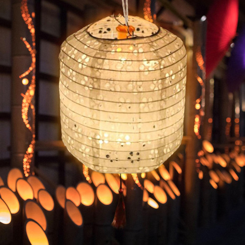N 4 Faroles De Papel Con Luces Linternas Chinas