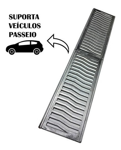 Kit 12 Ralo Linear 20x100 Suporta Veículos Até 1200kg