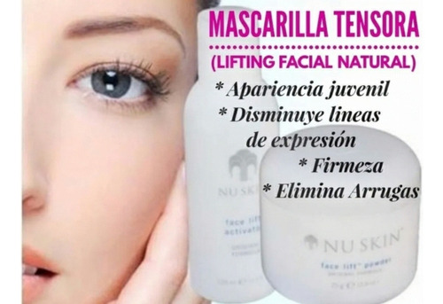 Mascarilla Tensora Face Lift® Powder Y Activator Nuskin*