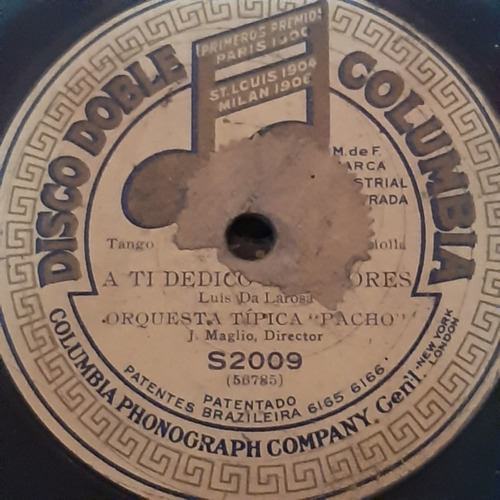 Pasta Orquesta Tipica Pacho J Maglio Columbia C139