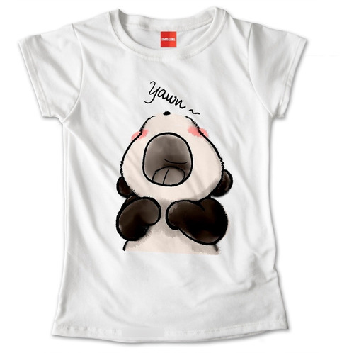 Blusa Dama Niña Oso Panda Yawn Animales Playera #764