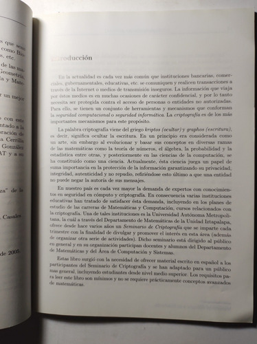 Elementos De Criptografía Clásica , Cortés , Díaz , Torres (Usado)