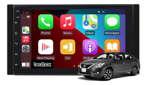 Radio Multimedia Android 7p Kit Completo Nissan Versa C/cam Color Negro