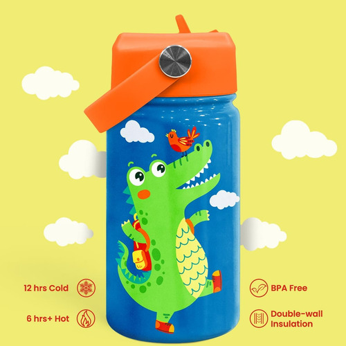 Sandjest Botella De Agua De Cocodrilo - Botella De Agua Para