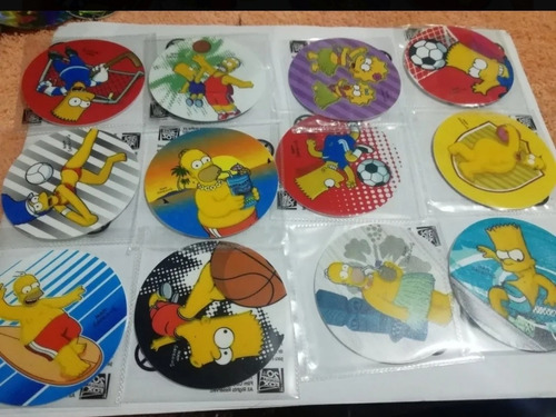 Colección 12 Tazos Simpson Fluck